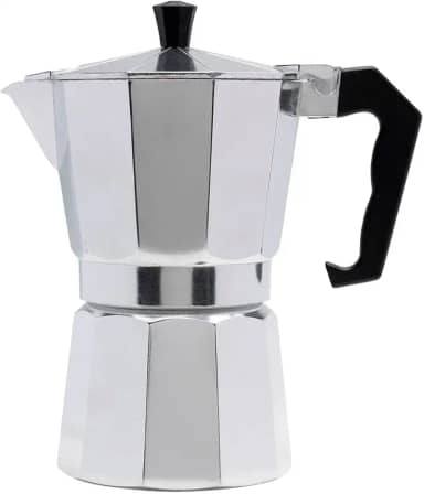 Mimo Style Italiana Expresso Cafeteira de Aluminio com Alça para 6 Cafézinhos, Prata, 300 ml