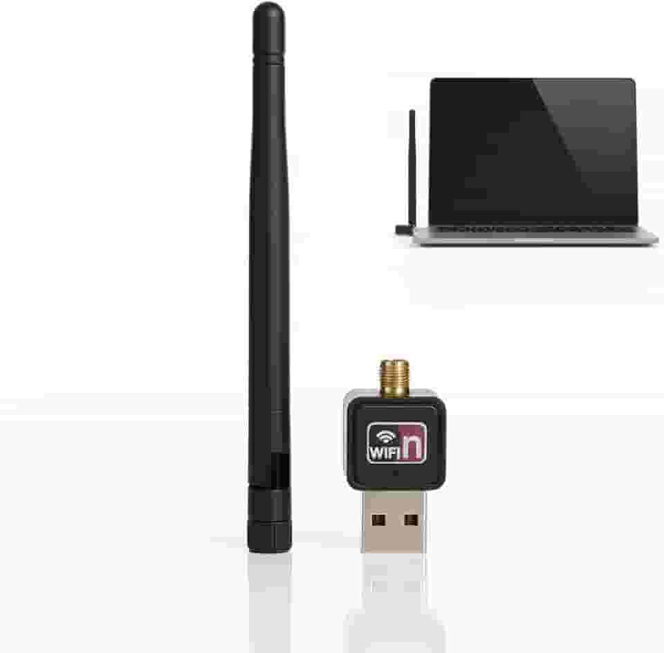 Adaptador Wi-Fi USB 2.4GHz 1800 Mbps Wireless Receptor Internet para PC e Notebook – Plug & Play, Alta Velocidade, Antena Potente, Compatível com Windows, Linux e Mac