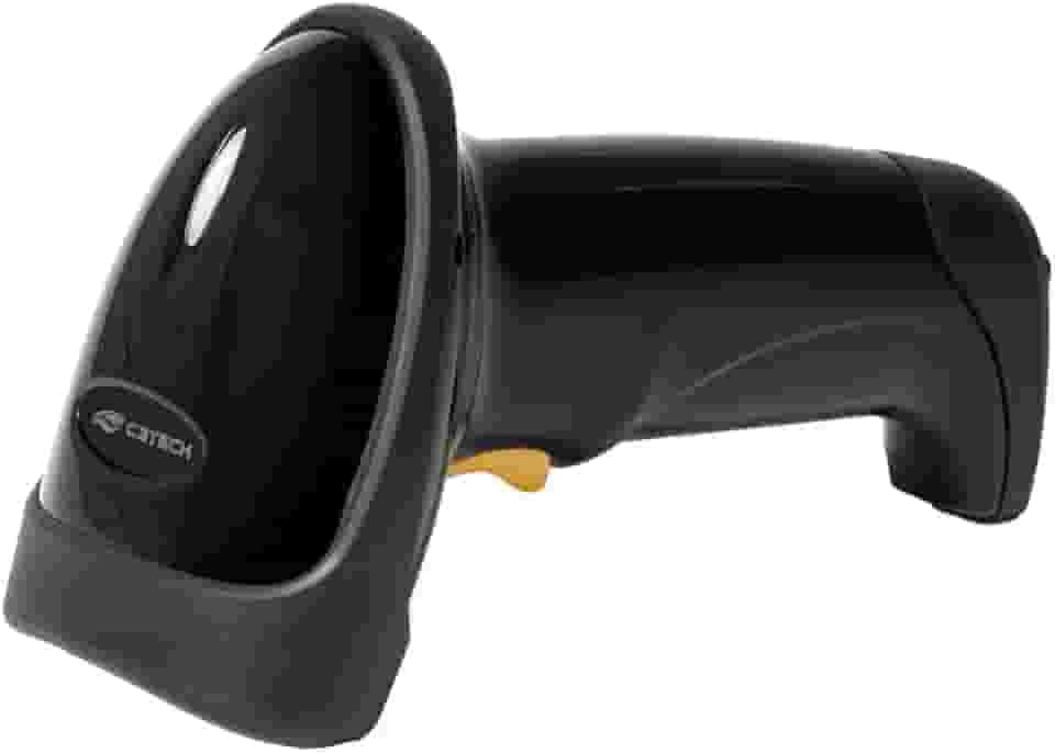 Leitor de Codigo de Barras C3Tech LB-40BK USB com dois tipos de escaneamento manual e automático sensor laser 1D suporte a leitura de DANFE e imagem inversa
