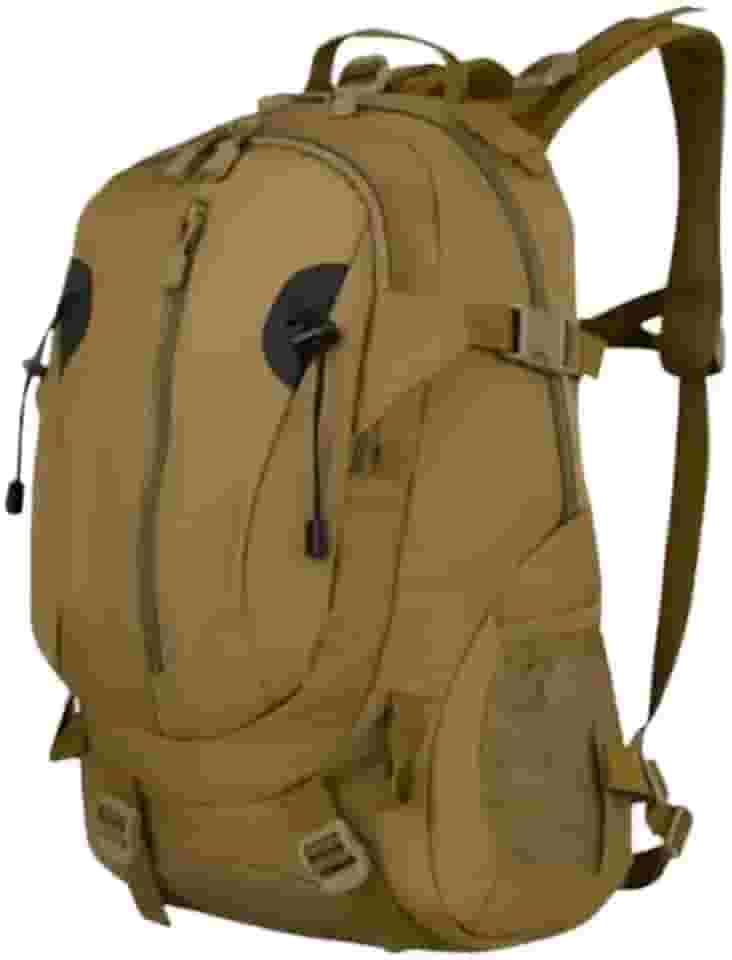 Mochila Tática Militar Multifuncional Caqui, 40 Litros, Impermeável, com 4 Bolsos, Ideal para Camping, Viagens e Escola