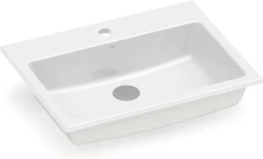 Cuba de sobrepor com mesa 550x420 PQ55 Branco - Roca