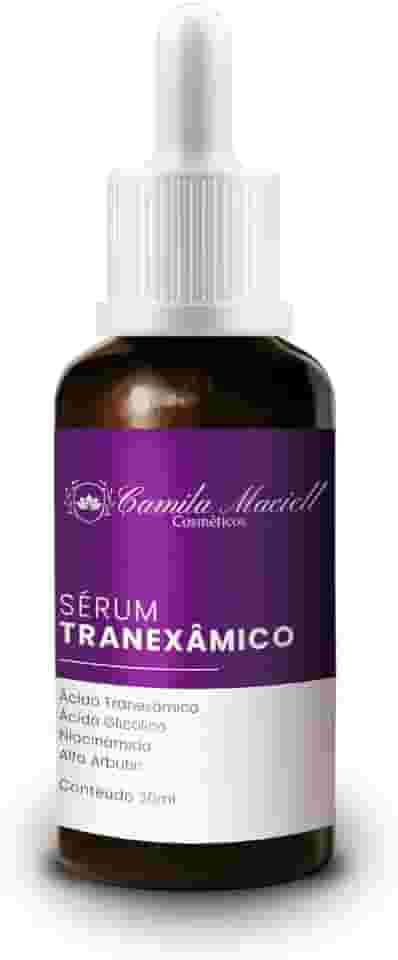 Novo Sérum Facial Tranexâmico Camila Maciell, 30ml, com Ácido Tranexâmico, Ácido Glicólico, Clareamento Inteligente para Manchas e Melasma