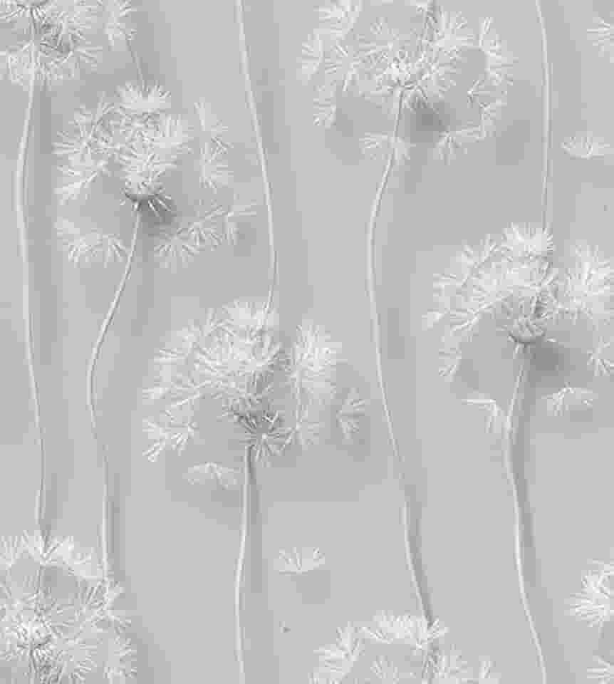 Papel de Parede Adesivo Blackout Autocolante Efeito 3D Flor Dente de Leão Decoração Sala Quarto 3 Metros