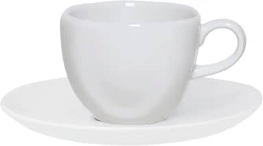 Xícaras de Chá 220 ml, com Pires, 6 Peças, Ryo White