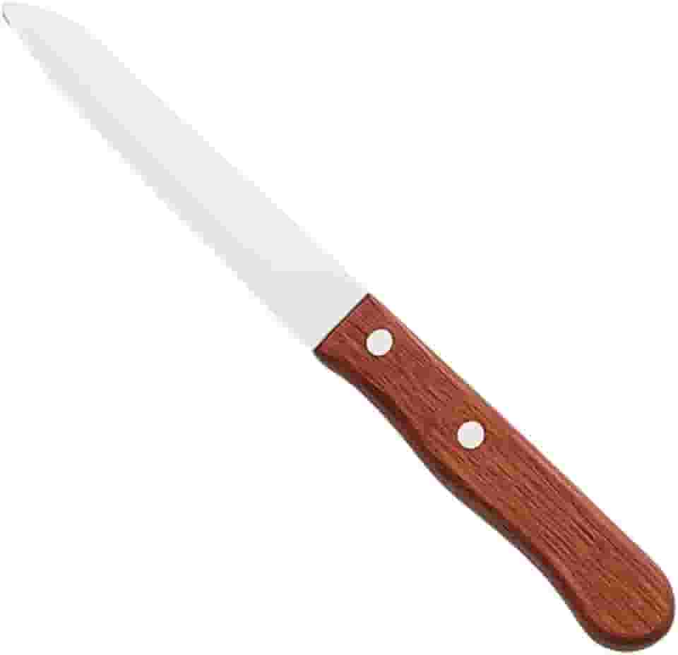 Faca Para Pão Com Cabo De Madeira Lâmina Serrilhada Em Aço Inoxidável Premium