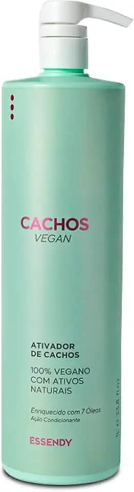 Ativador de Cachos Vegan 1L - Definição, Hidratação Profunda e Controle de Frizz - Com 7 Óleos Naturais e Manteiga de Karité - Fórmula Vegana e Livre de Sulfatos