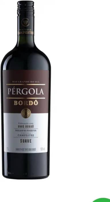 VINHO TINTO SUAVE BORDO PERGOLA 1 LT