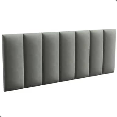 Cabeceira Estofada Modulada para Cama Casal Cabeceira Casal 140cm x 45cm (Cinza)