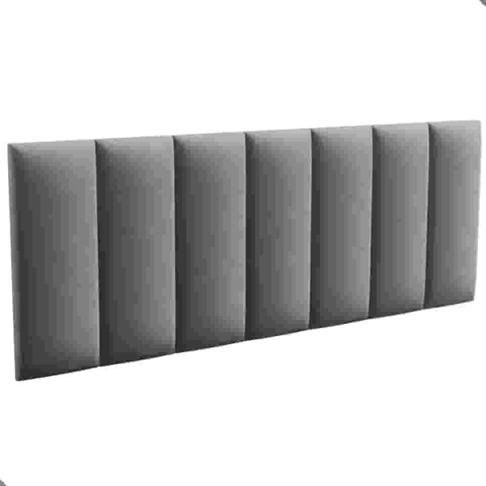 Cabeceira Estofada Modulada para Cama Casal Cabeceira Casal 140cm x 45cm (Cinza)