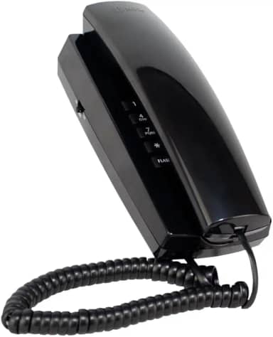 Telefone de parede com fio preto HDL