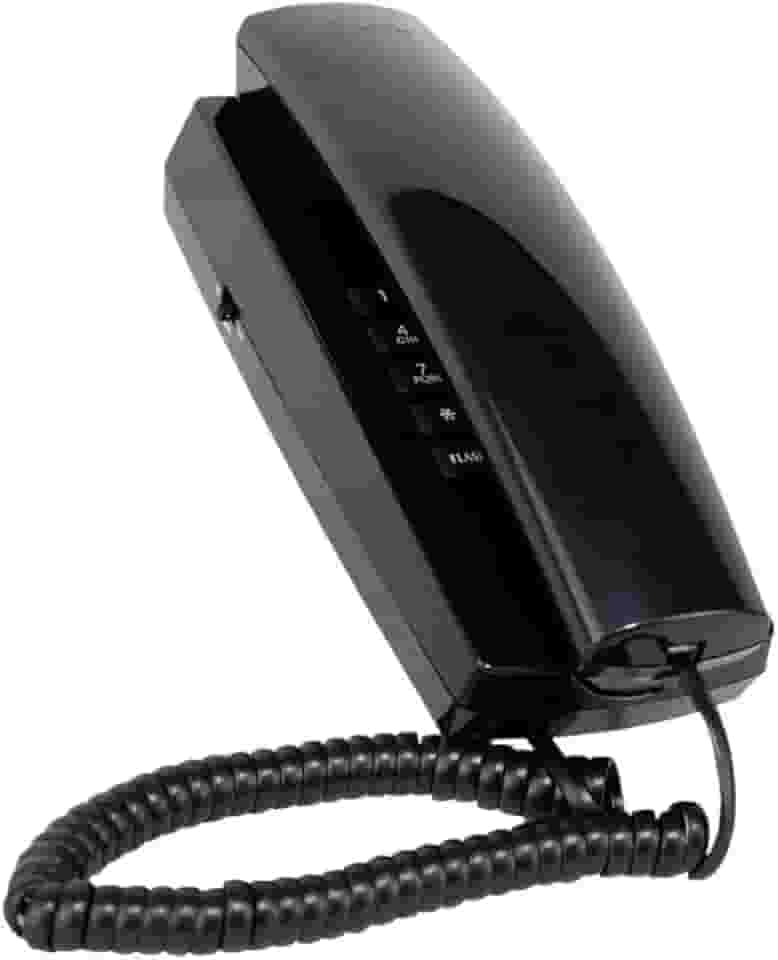 Telefone de parede com fio preto HDL