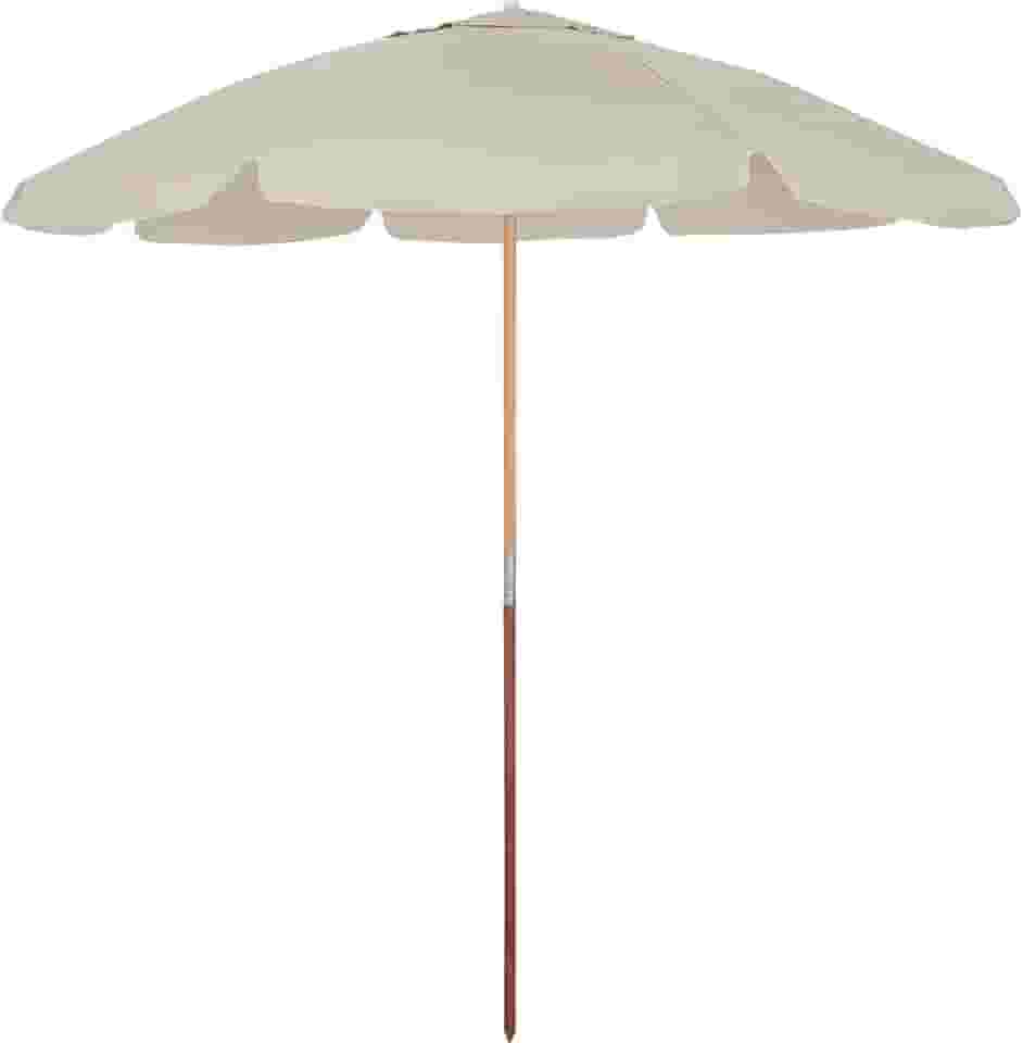 Ombrelone Guarda Sol 2 Metros - Sombreiro Para Piscina Praia Sítio Jardim - Feito De Alumínio, Madeira e Bagum