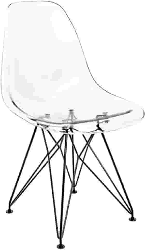 CADEIRA EAMES EIFFEL PRETO CX 1 - PC TRANSPARENTE