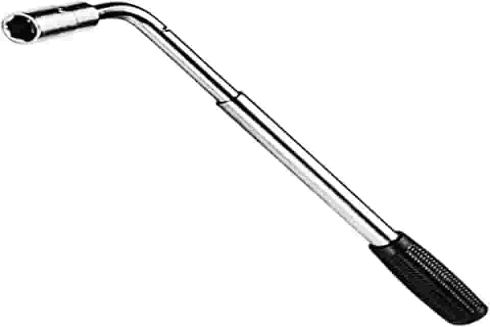 MTX Chave De Roda Telescópica Tipo L 17 E 19 Mm – Aço Cromo-Vanádio CR-V, Cabo Extensível 300-450 Mm, Soquete Reversível Hexagonal, Alta Resistência E Torque Para Montagem E Desmontagem De Rodas