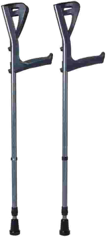 Muleta Ortopédica Canadense Adulto Fixa Alumínio Ajustável 9 Regulagens Mobilidade PAR 100kg