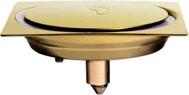 Ralo Inteligente Click 10x10 Cm Banheiro Veda Cheiro Dourado (Douradoo)