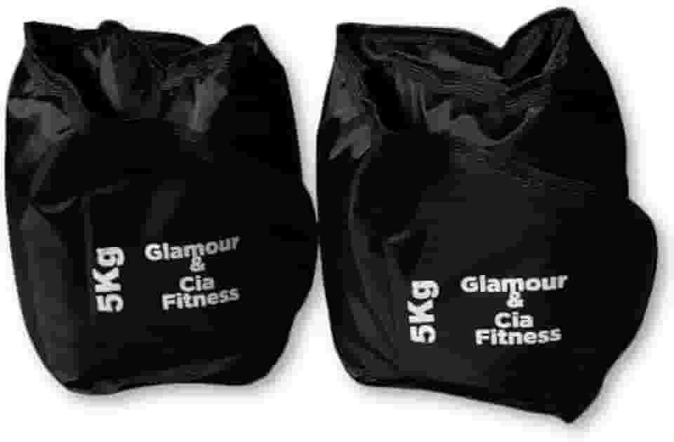 Par Caneleira Tornozeleira De Peso 5kg Para Treino Fitness De Academia Musculação Agachamento