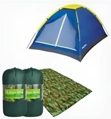 Kit Barraca De Camping 4 Pessoas + 2 Colchonete Casal