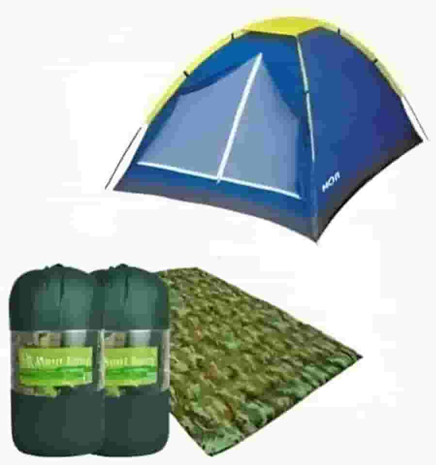 Kit Barraca De Camping 4 Pessoas + 2 Colchonete Casal