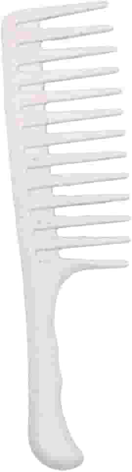 Pente para Desembaraçar Cabelo Afro Cacheado e Volumos Dente Super Largo - Cor: Bege