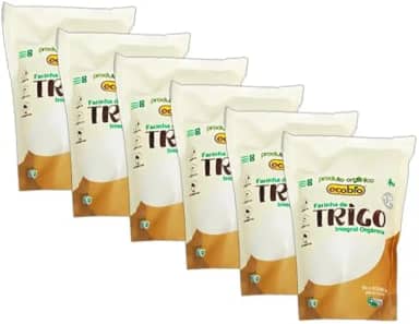 Kit 6X: Farinha de Trigo Integral Orgânica Ecobio 500g