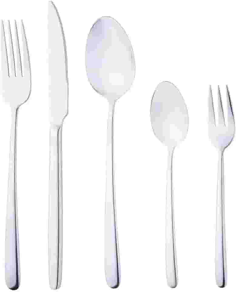 WOLFF Faqueiro de Aço Inox Viena 30 Peças - Mesa Posta - Itens Para Casa - Utensílios de Cozinha - Enxoval - Casamento - Decoração