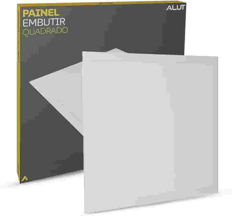 Painel LED Plafon 36W 6500K Branco Frio, Quadrado de Embutir, Bivolt, para Gesso e Teto