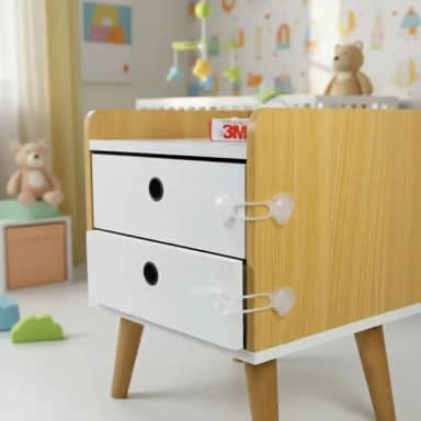 10 Travas de Gavetas Transparente - Fixação 3M