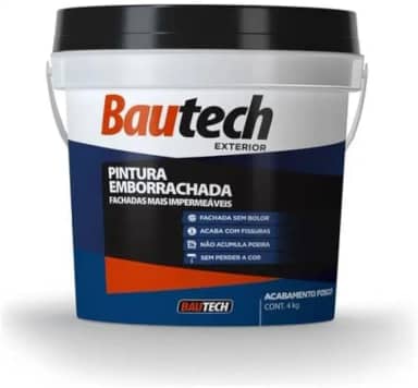 Tinta Acrílica Emborrachada Fosco 4kg Bautech (Concreto)