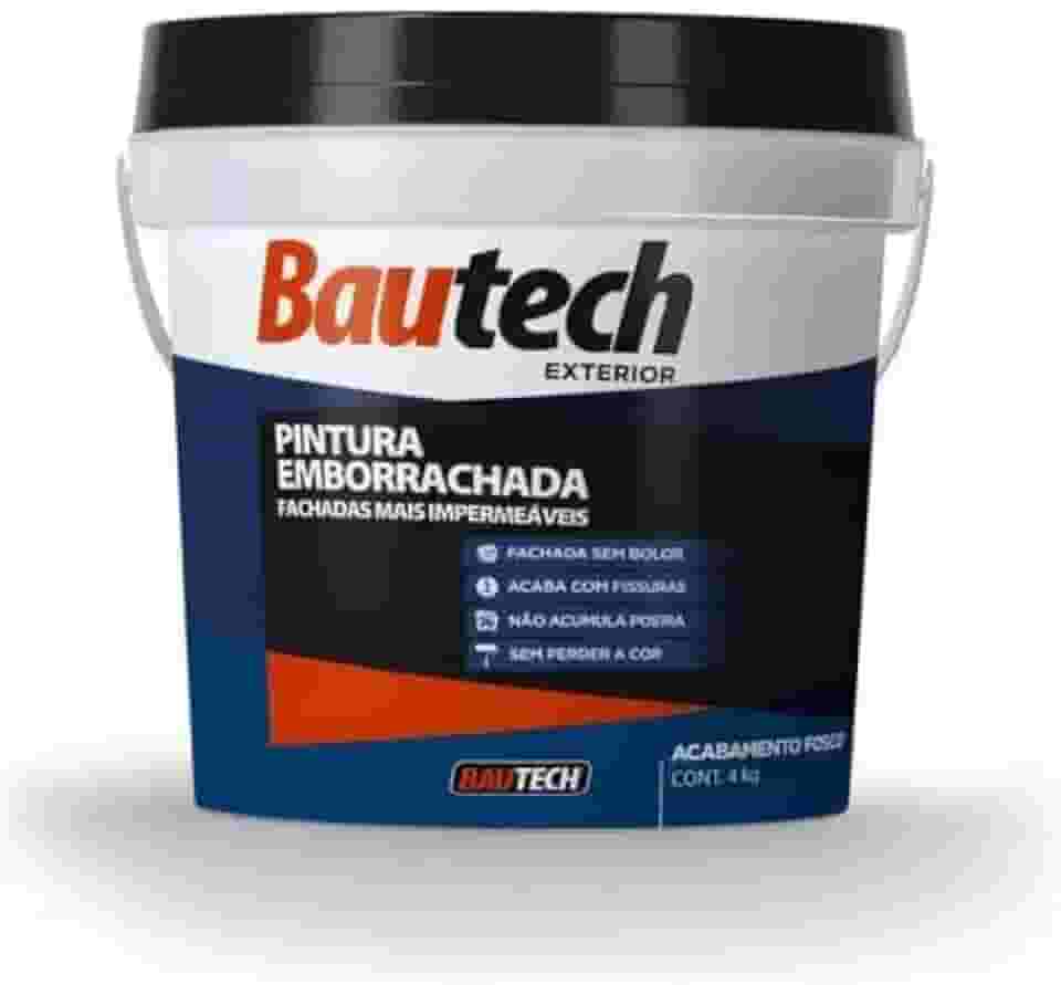 Tinta Acrílica Emborrachada Fosco 4kg Bautech (Concreto)