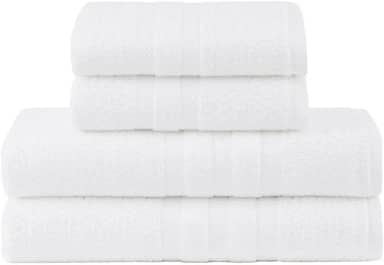 Jogo De Banho Buddemeyer Vanilla Extra Soft 100% Algodão Toalha Alta Absorção Macia Grande 4 Peças - Banho e Rosto - Presente (Branco 1011)