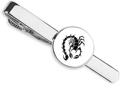 Gravata com clipe para amarrar em forma de inseto natural escorpião, presente para homem de negócios