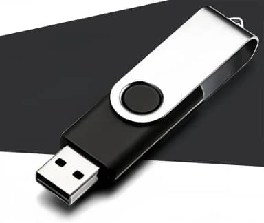 Pen drive USB de 64 GB, pen drive USB 2.0, pen drive de memória de alta capacidade para armazenamento e transferência de dados, preto