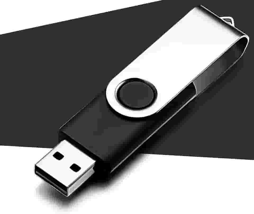 Pen drive USB de 64 GB, pen drive USB 2.0, pen drive de memória de alta capacidade para armazenamento e transferência de dados, preto