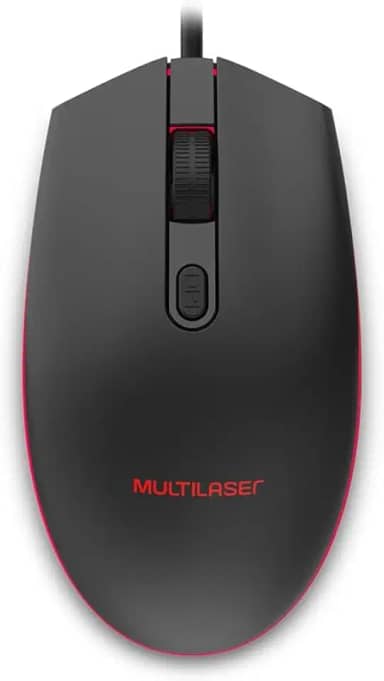 Mouse Gamer 2400DPI Led 7 Cores Preto Multi - MO298