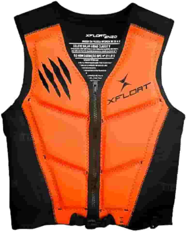 Colete Salva Vidas Homologado Marinha X-float Enzo Jet Ski Wakeboard Tamanho:M;Cor:Laranja