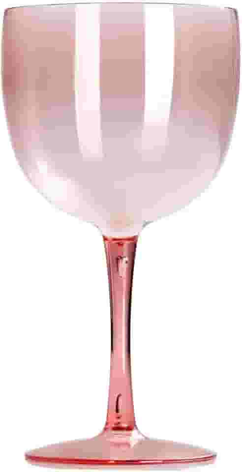 Kit 15 Taças Gin 580ml Acrílica - Aloha (Rosê)