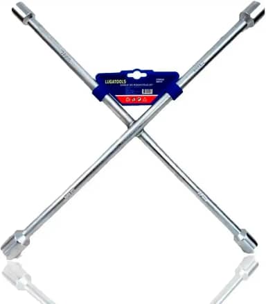 Chave De Roda em Cruz Universal para Veículos Carro 4 Bocas 20 Pol. 17x19x21x23mm Aço