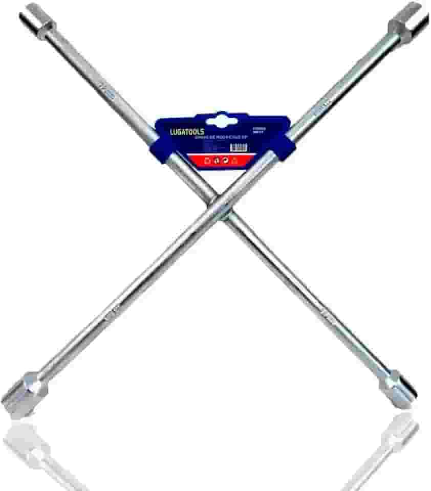 Chave De Roda em Cruz Universal para Veículos Carro 4 Bocas 20 Pol. 17x19x21x23mm Aço
