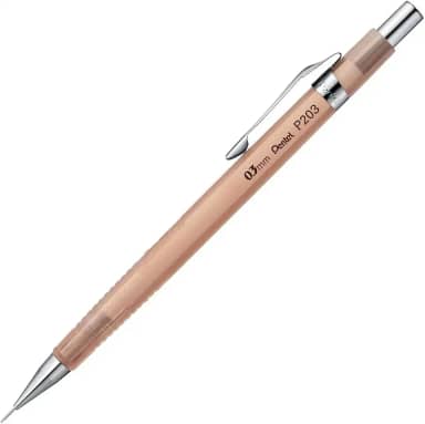 Lapiseira Sharp P200 Clena 0.3mm Pentel Marrom Transparente