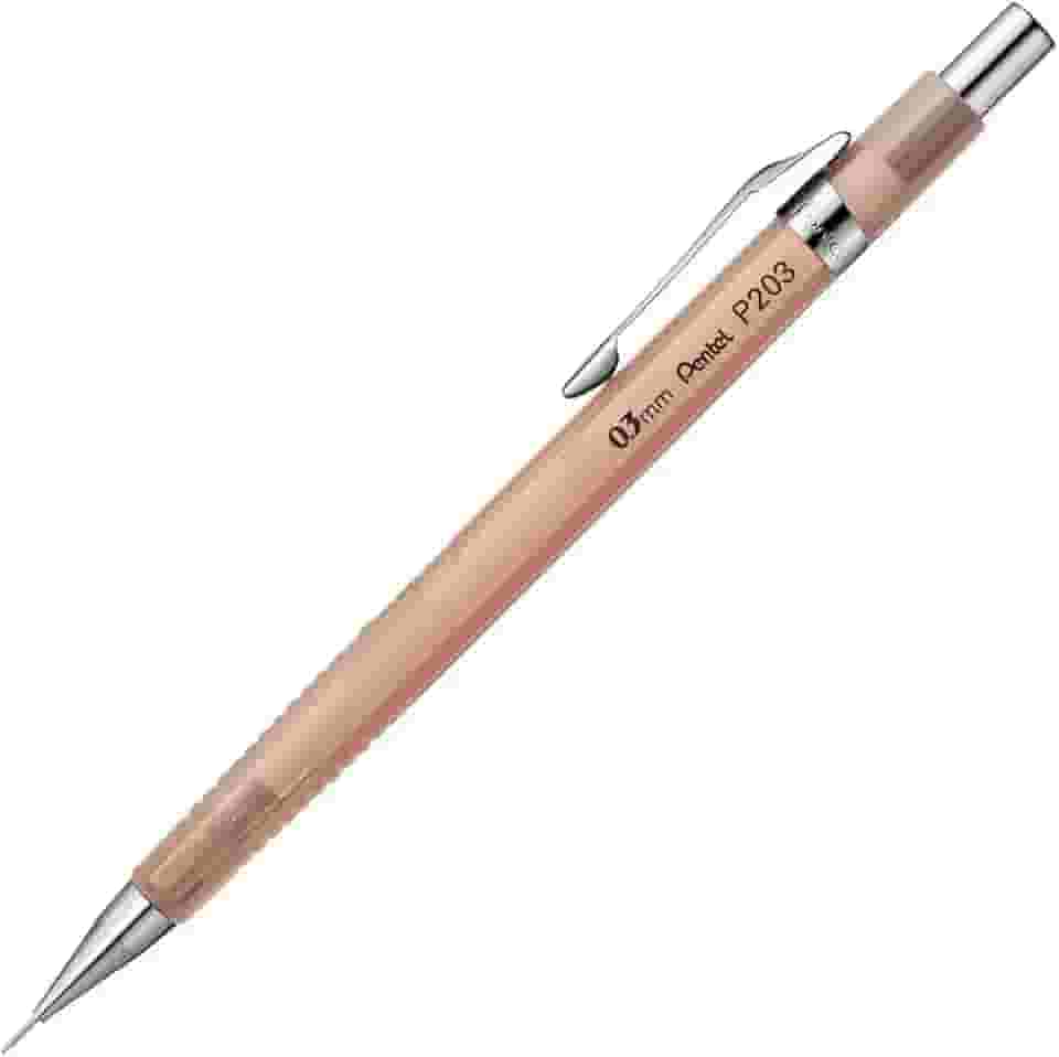 Lapiseira Sharp P200 Clena 0.3mm Pentel Marrom Transparente