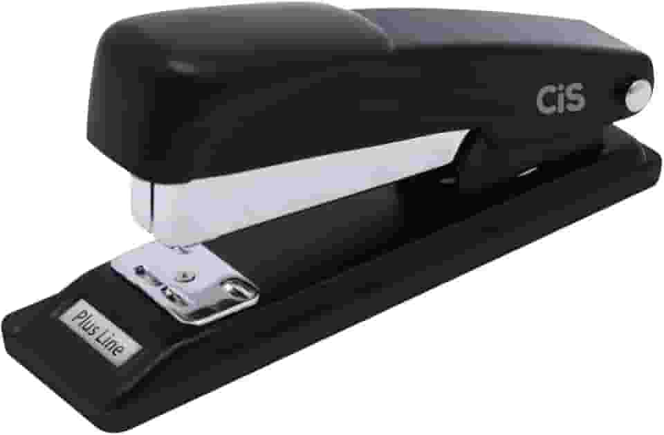Grampeador CIS Plus Line p/ 20 folhas, Preto, Caixa com 1 unidade