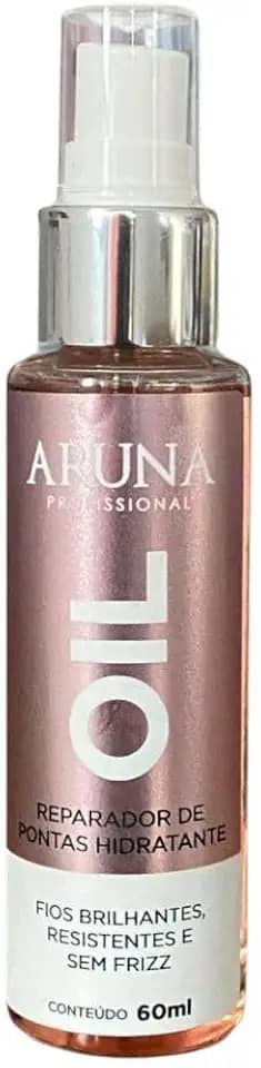 Óleo Reparador de Pontas Aruna 60ml – Tratamento Capilar Antifrizz, Hidratação, Brilho e Proteção para Cabelos Danificados (Rosa) (60ml, Algodão doce)