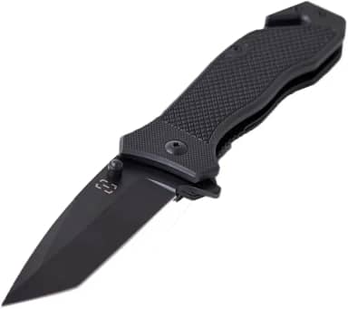 Invictus Canivete Phantom Black - Aço Inoxidável, 8 cm, Ponta Tanto, Tático, Luta