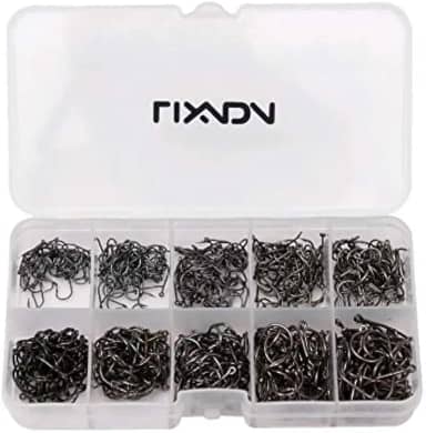 Kit Anzol Chinu 10 Tamanhos 3 Ao 12 Aço Carbono c/Estojo 600un