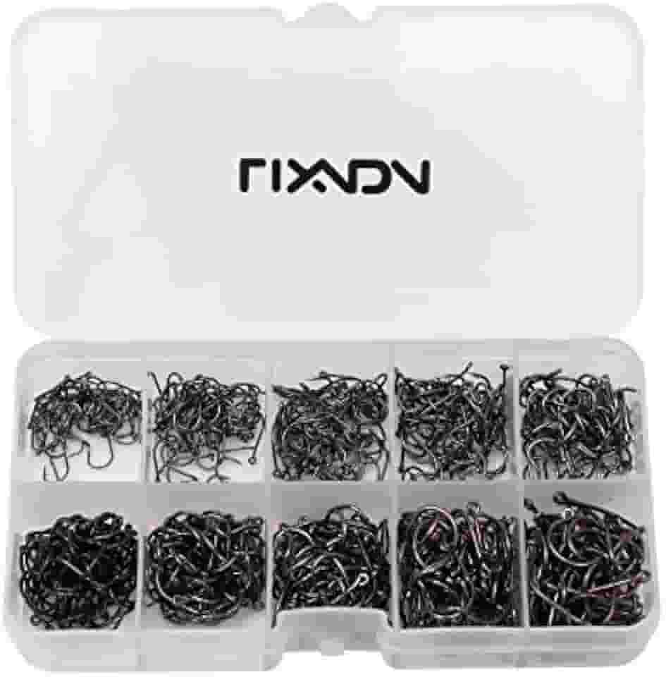 Kit Anzol Chinu 10 Tamanhos 3 Ao 12 Aço Carbono c/Estojo 600un