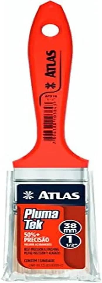 Atlas - Trincha Média de 1 1/2' de Cerdas Sintéticas com Tecnologia Plumatek de Fios Formato Estrelado