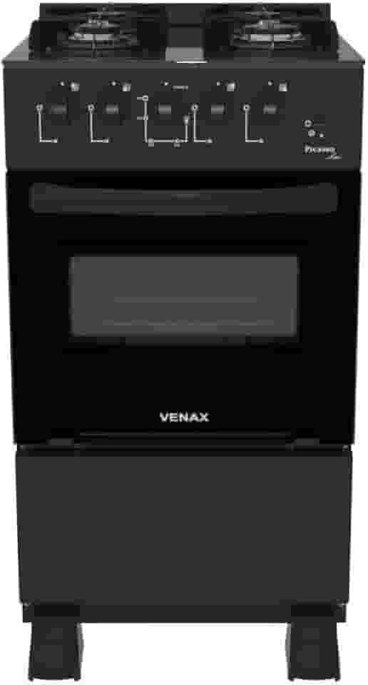 Fogão Venax Picasso Line 4 Bocas Mesa De Vidro Preto Bivolt