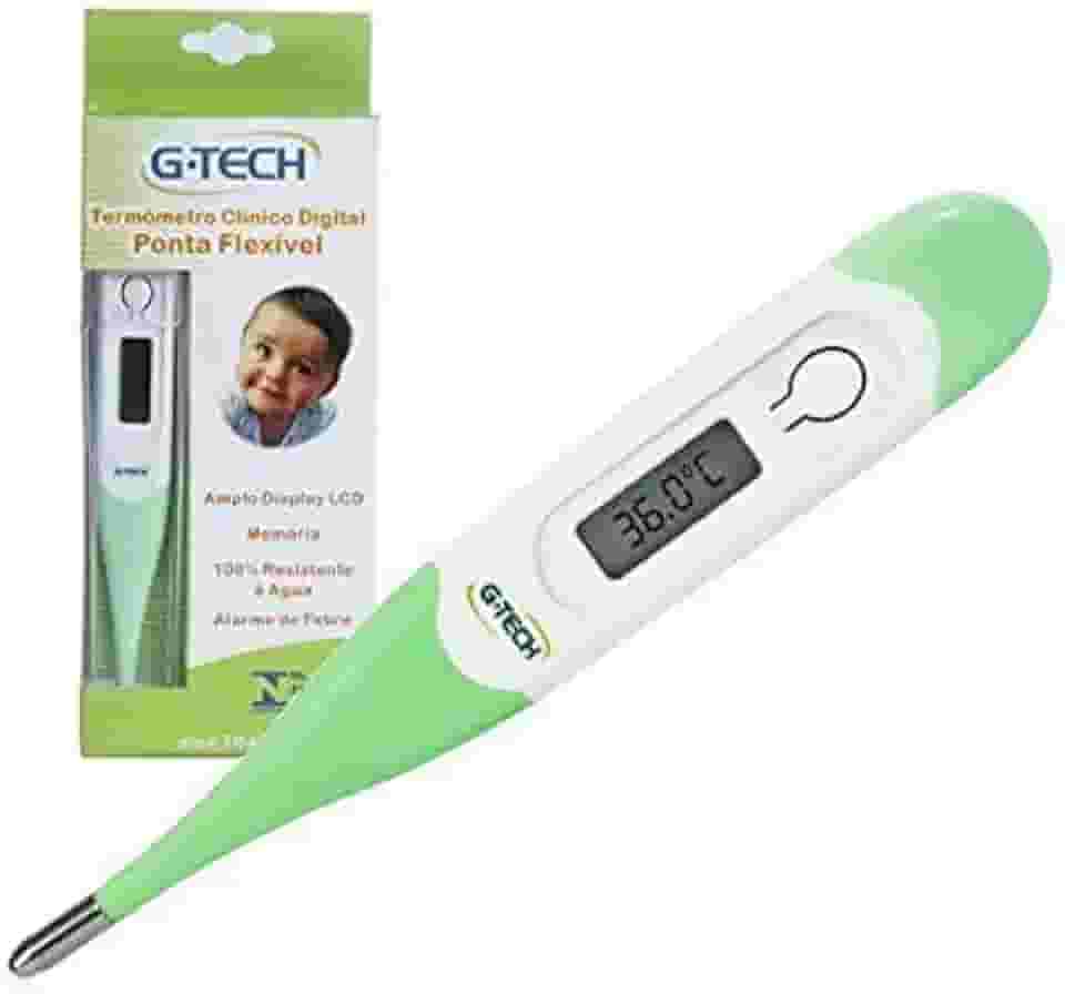 Termômetro Digital Axilar Febre G-tech Ponta Flexível