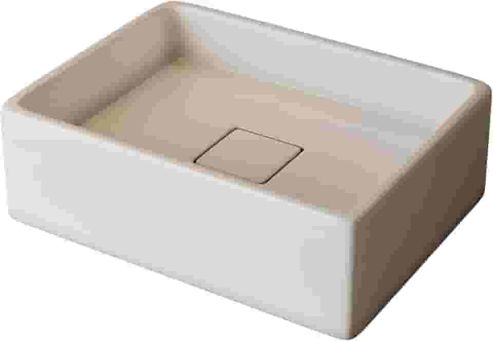 Cuba Pia para Banheiro Retangular Raffinata Branco Brilho